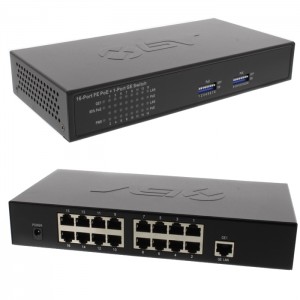 OP-SW1601E | 16 PORT + 1 UPLINK POE SWITCH