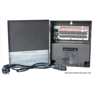 OP-W-UL12VDC-18P-10A 12VDC/10Amps 18 PTC OUTPUT CCTV DISTRIBUTED POWER SUPPLY <UL LISTED>