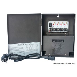 OP-W-UL12VDC-4P-5A 12VDC/5Amps 4 PTC OUTPUT CCTV DISTRIBUTED POWER SUPPLY