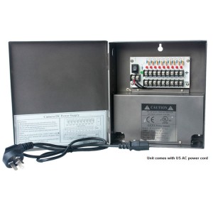 OP-W-UL12VDC-9P-5A 12VDC/5Amps 9 PTC OUTPUT CCTV DISTRIBUTED POWER SUPPLY